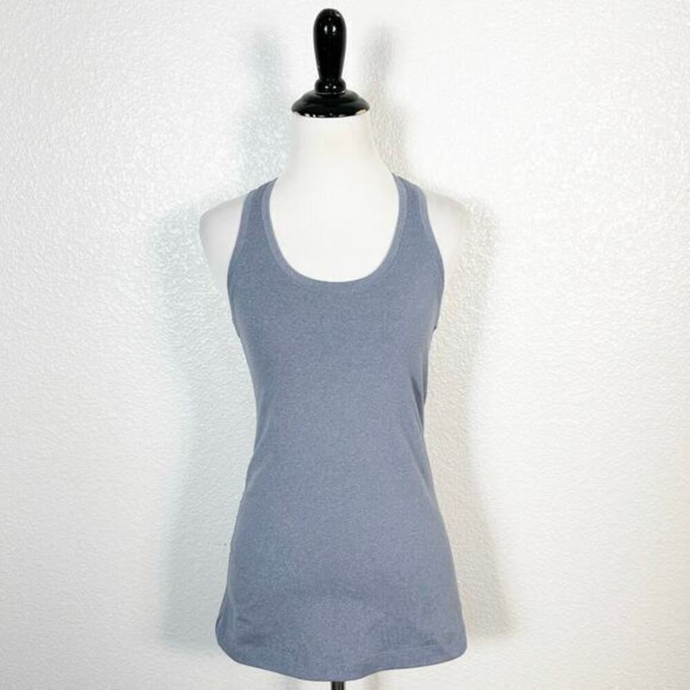 Lululemon Womens Cool Racerback II Tank Top Athletic Active in Heathered Blue 4‎